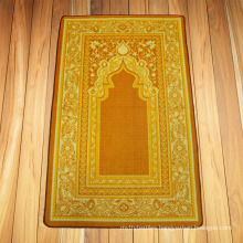 Super soft muslim prayer mat portable printed thick rug cheap durable raschel carpet